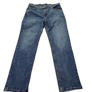 LL Bean BeanFlex Slim Straight Mens Jeans Stretch 36x30 Blue Medium Wash